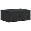 vidaXL Mesita de Noche de Pared Negro 49 x 34,5 x 20 cm