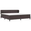 vidaXL Cama box spring con colch&oacute;n Marr&oacute;n oscuro 200 x 200 cm tela