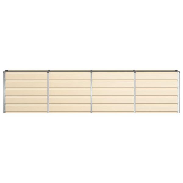 vidaXL Jardinera Marfil 160 x 40 x 75 cm Acero