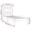 vidaXL Estructura de cama de madera maciza de pino 90x200 cm