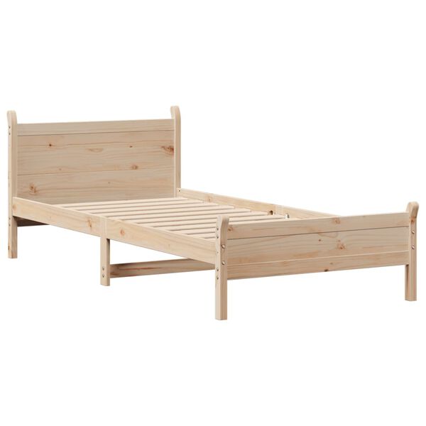 vidaXL Estructura de cama sin colch&oacute;n madera maciza de pino 90x200 cm
