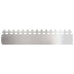 vidaXL Bordes para c&eacute;sped 10 uds. 103 x 0,05 x 22 cm Acero inoxidable