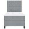vidaXL Cama tipo Box Spring con colch&oacute;n Gris Claro 100 x 200 cm tela