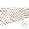 vidaXL Valla enrejada de sauce 5 piezas 180x90 cm