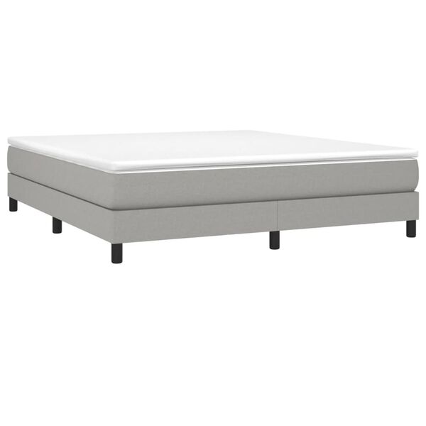 vidaXL Estructura de cama con somier tela gris claro 180x200 cm