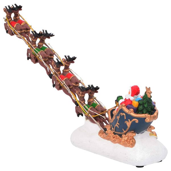 vidaXL Centro de Mesa Navideño Multicolor 31.5 x 6.5 x 16 cm Resina