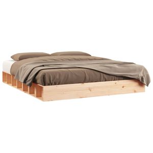 vidaXL Estructura de cama de madera maciza super king 180x200 cm