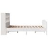 vidaXL Cama con estanter&iacute;a sin colch&oacute;n madera maciza blanca 140x190 cm