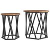 vidaXL Mesa de Caf&eacute; 2 uds. Madera envejecida 50 x 50 x 50 cm