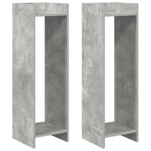 vidaXL Soporte de plantas con estante Gris Concreto 30 x 30 x 100 cm