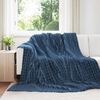 vidaXL Mantitas de Sof&aacute; 6 pcs Azul marino 240 x 220 cm Lana