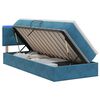 vidaXL Cama de almacenamiento LED con colch&oacute;n Azul Oscuro 90 x 200 cm