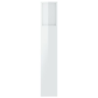 vidaXL Mueble cabecero blanco brillante 200x18,5x104,5 cm