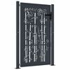 vidaXL Puerta de jard&iacute;n antracita 100x150 cm acero dise&ntilde;o bamb&uacute;