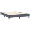 vidaXL Estructura de cama sin colch&oacute;n terciopelo gris oscuro 160x210cm
