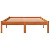 vidaXL Cama sin colch&oacute;n madera maciza de pino marr&oacute;n cera 140x190 cm