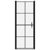 vidaXL Puertas de ducha de vidrio templado negro 81x195 cm