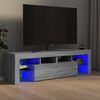 vidaXL Mueble de TV con luces LED gris Sonoma 140x36,5x40 cm