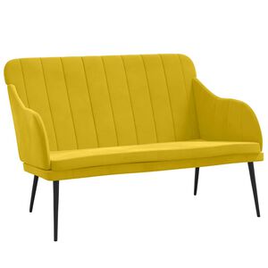 vidaXL Banco de terciopelo amarillo 110x76x80 cm