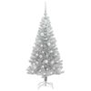 vidaXL &Aacute;rbol de Navidad con 150 LED con soporte Plateado 120 cm PET