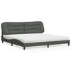 vidaXL Cama con colch&oacute;n Hvar tela gris oscuro 200x200 cm