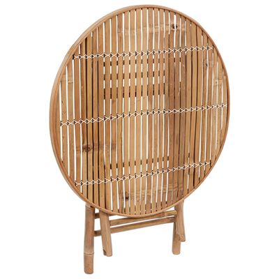 vidaXL Set de comedor de jardín plegable 5 piezas con cojines bambú