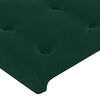 vidaXL Cama box spring colch&oacute;n y LED terciopelo verde oscuro 80x200 cm