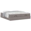 vidaXL Estructura de cama otomana colchones tela gris pardo 180x200 cm