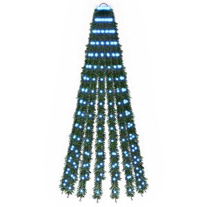 vidaXL &Aacute;rbol de Navidad LED 150 cm 240 LED Azul Acero Verde