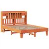 vidaXL Cama sin colch&oacute;n madera maciza pino marr&oacute;n cera 150x200 cm