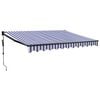 vidaXL Toldo retr&aacute;ctil autom&aacute;tico azul y blanco 3x2,5 m