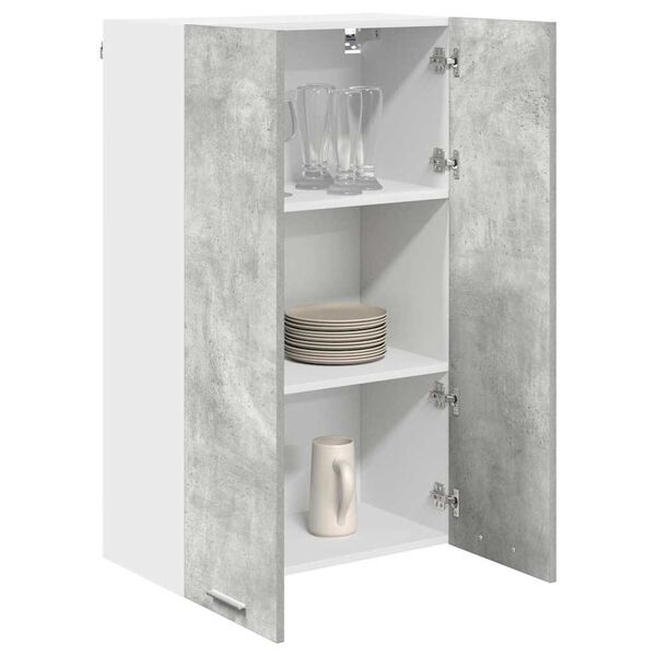 vidaXL Mueble colgante con puerta Gris Concreto 60 x 31 x 100 cm