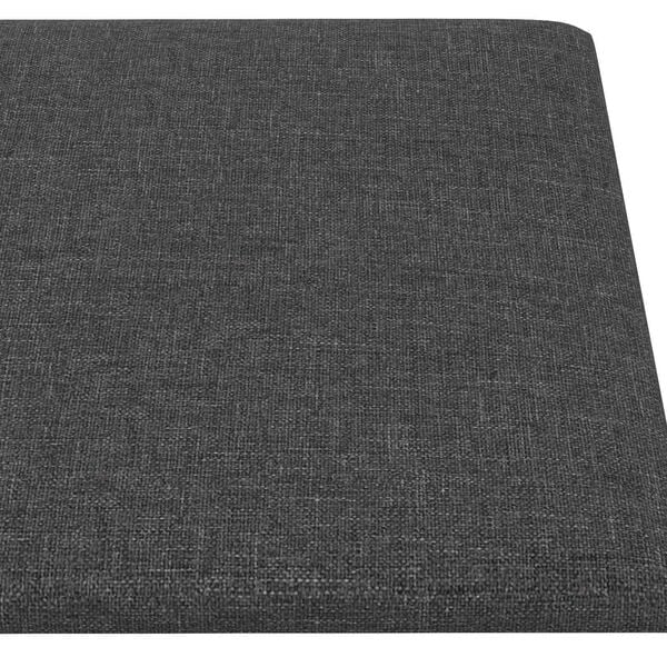 vidaXL Cabecero de Pared 12 pcs Gris oscuro 30 x 15 cm tela