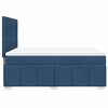 vidaXL Cama box spring con colch&oacute;n tela azul 160x200 cm