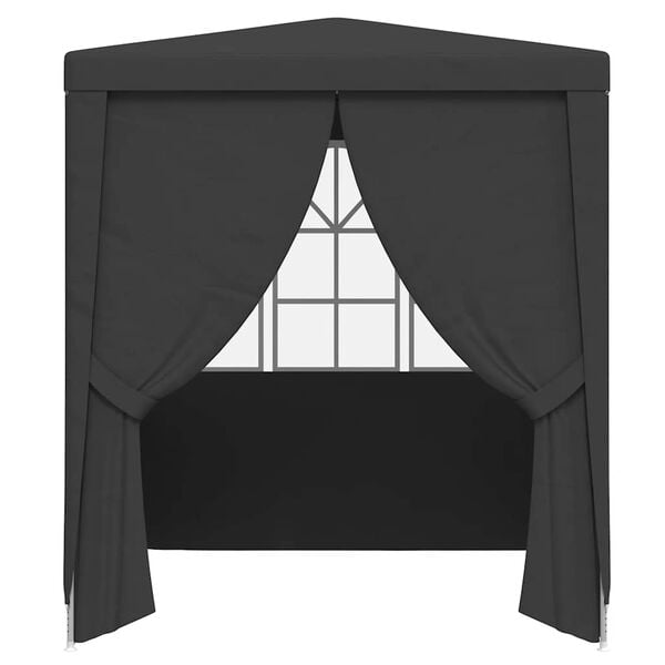 vidaXL Carpa profesional fiestas con paredes gris 90 g/m² 2,5x2,5 m