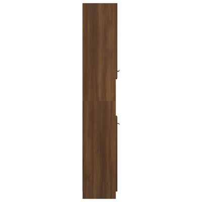 vidaXL Armario de baño contrachapada marrón roble 32x34x188,5 cm