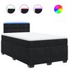 vidaXL Cama box spring con colch&oacute;n terciopelo negro 120x200 cm