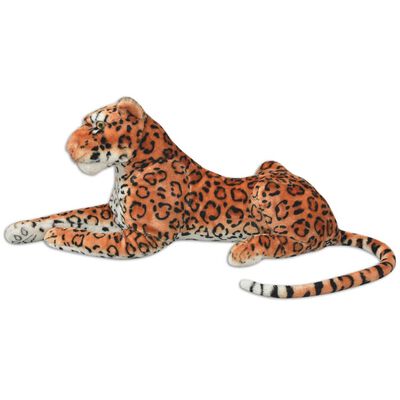 vidaXL Leopardo de peluche marrón XXL