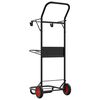 vidaXL Carrito de silla de montar plegable acero negro