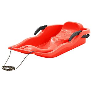 vidaXL Trineo con frenos polipropileno rojo 87x40x18 cm