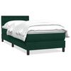 vidaXL Cama box spring con colch&oacute;n terciopelo verde oscuro 100x220 cm