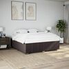 vidaXL Cama sin colch&oacute;n de tela marr&oacute;n oscuro 180x200 cm