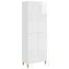 vidaXL Juego de armarios 2 uds. Blanco Brillante Madera de ingenier&iacute;a