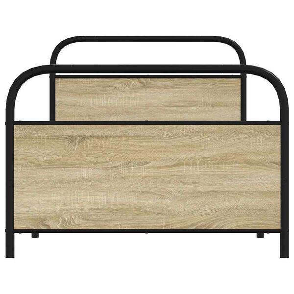 vidaXL Estructura de cama sin colch&oacute;n 90x190 cm madera roble Sonoma
