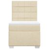 vidaXL Cama box spring con colchón tela color crema 80x200 cm
