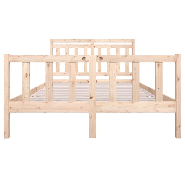 vidaXL Estructura de cama madera maciza 140x190 cm