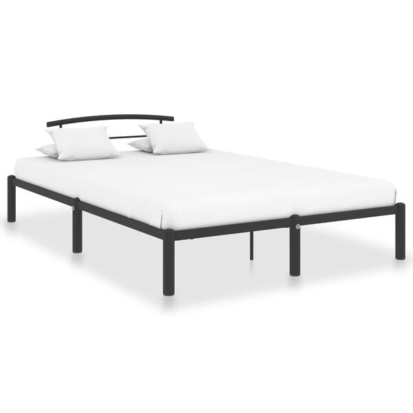 vidaXL Estructura de cama sin colchón metal negro 140x200 cm