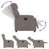 vidaXL Sillón reclinable eléctrico tela gris taupé