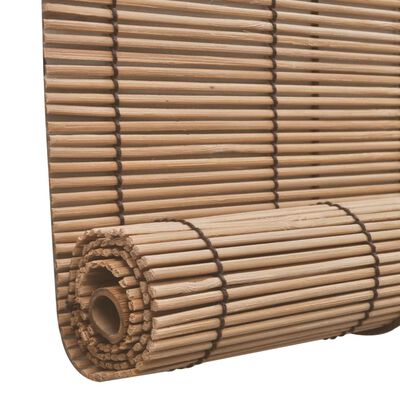 vidaXL Persiana enrollable de bambú marrón 100x220 cm