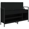 vidaXL Banco zapatero madera de ingenier&iacute;a negro 105,5x32x57,5 cm